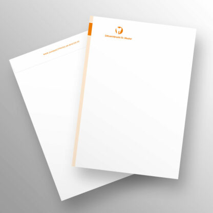 Briefumschlag DIN C4 ohne Fenster orange mit Praxislogo