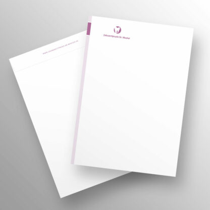 Briefumschlag DIN C4 ohne Fenster violett mit Praxislogo