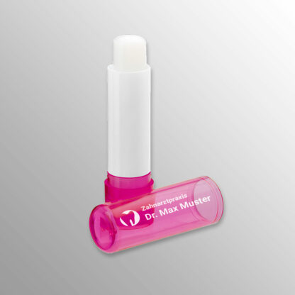 Lippenpflegestift magenta mit Praxislogo