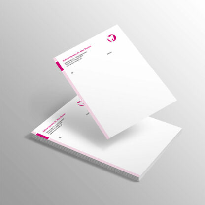 Rezeptblock DIN A6 magenta mit Praxislogo