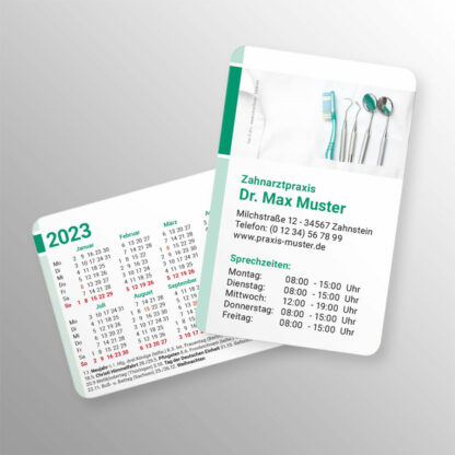 Taschenkalender 2023 abgerundete Ecken grün
