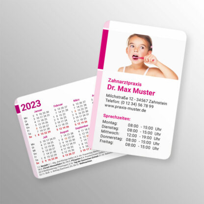 Taschenkalender 2023 abgerundete Ecken magenta