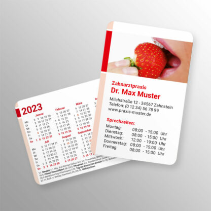 Taschenkalender 2023 abgerundete Ecken rot
