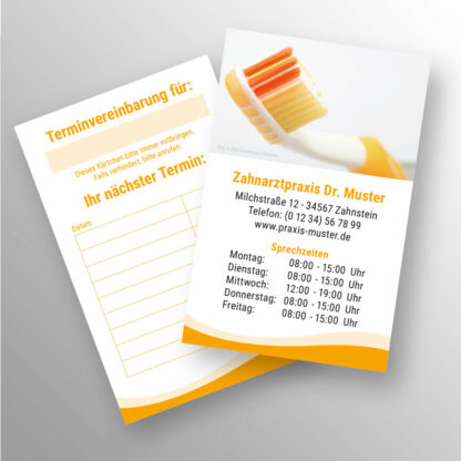 Terminkärtchen sonnengelb