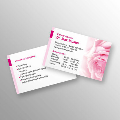 Visitenkarte 2-seitig magenta